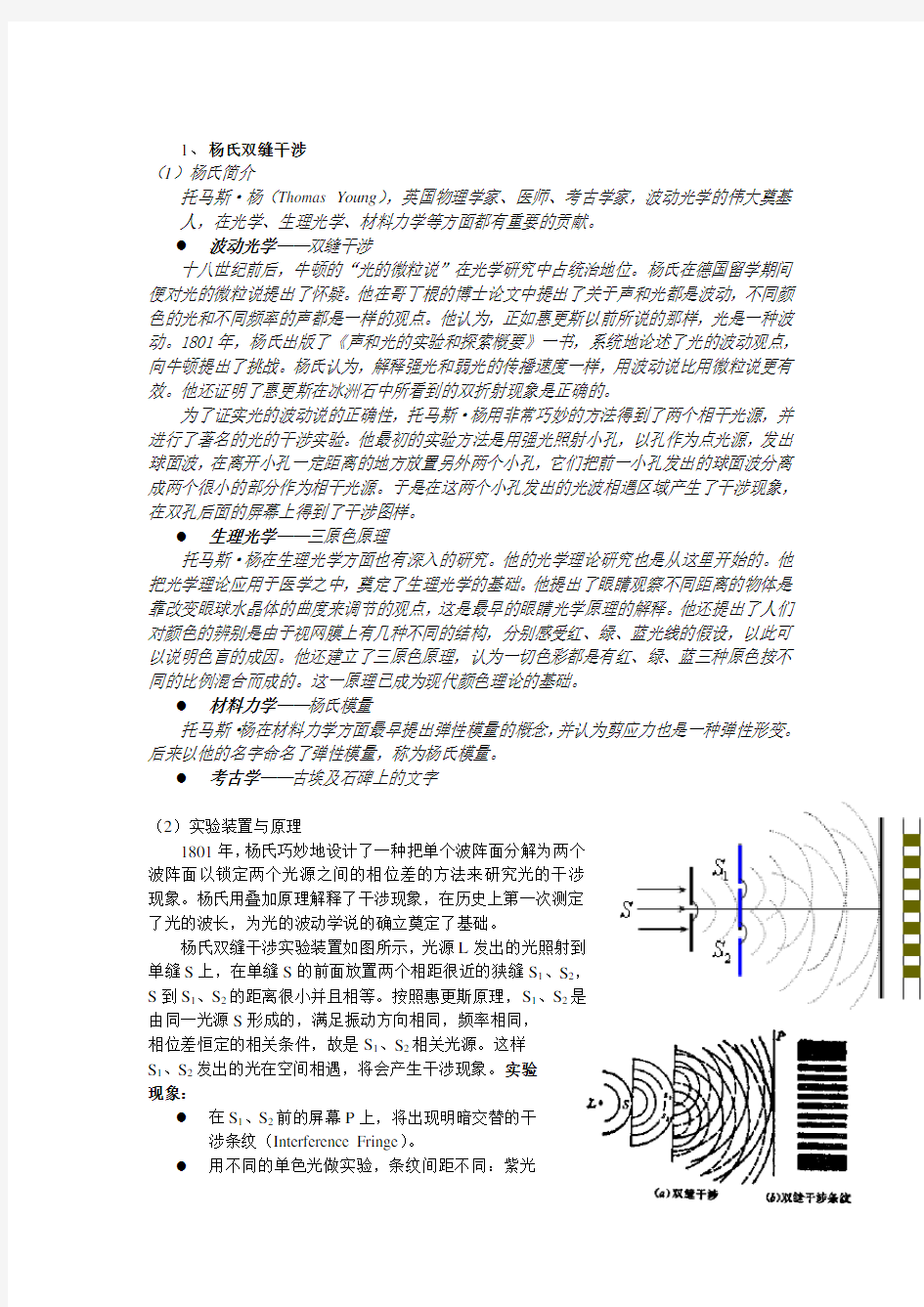 杨氏双缝干涉(精)