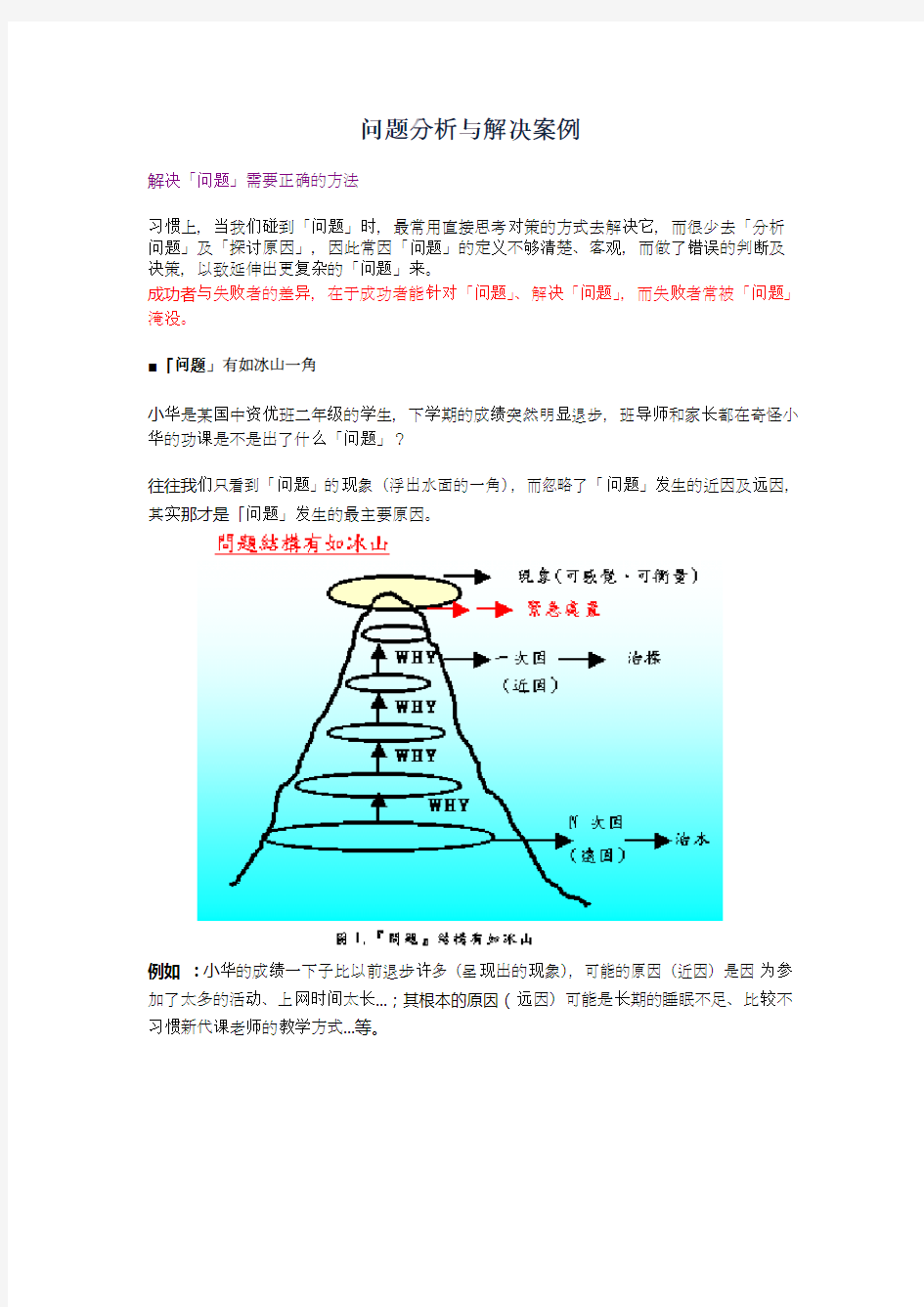 问题分析与解决案例