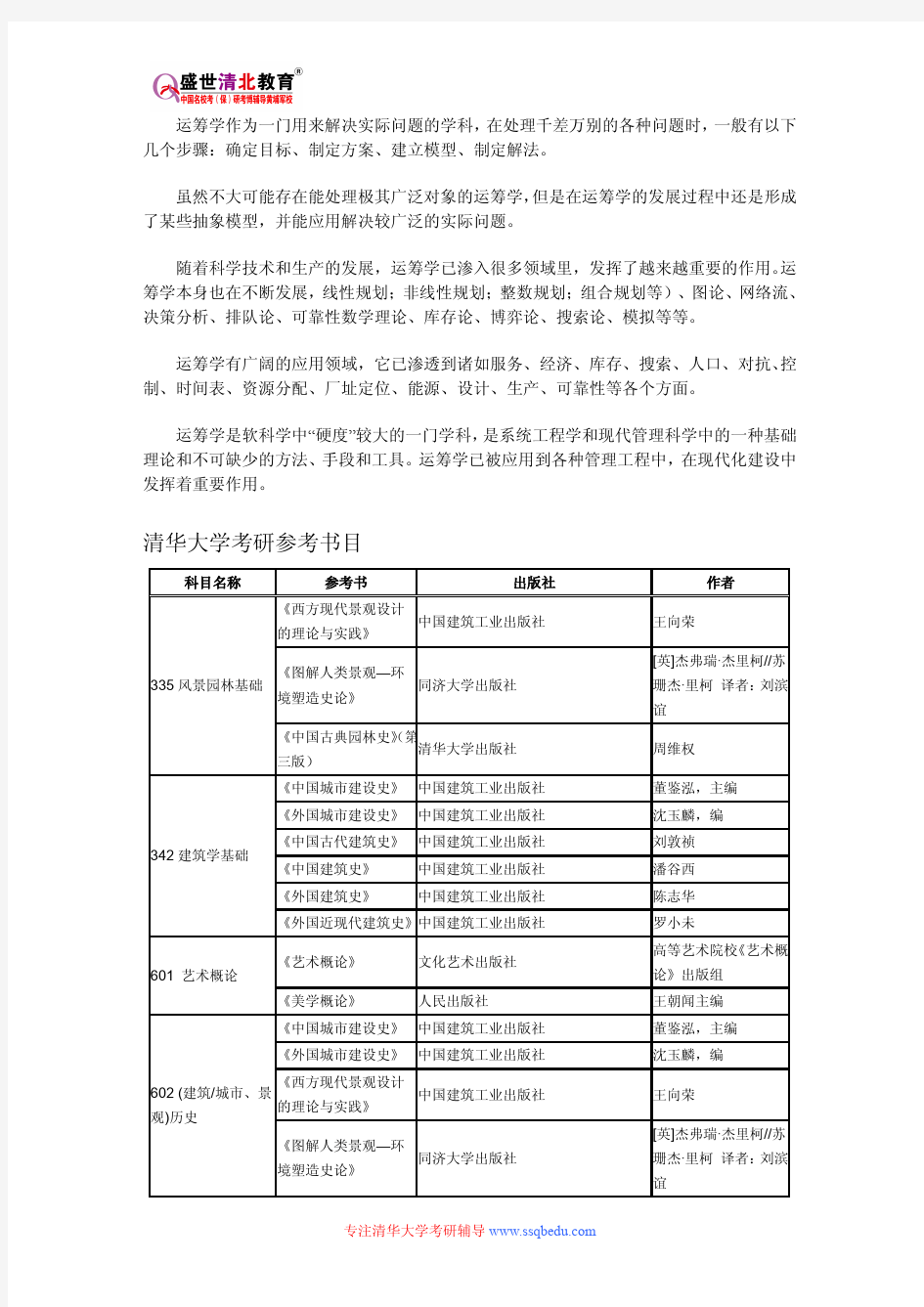 清华大学902运筹学与统计学考研参考书目、考研真题、复试分数线