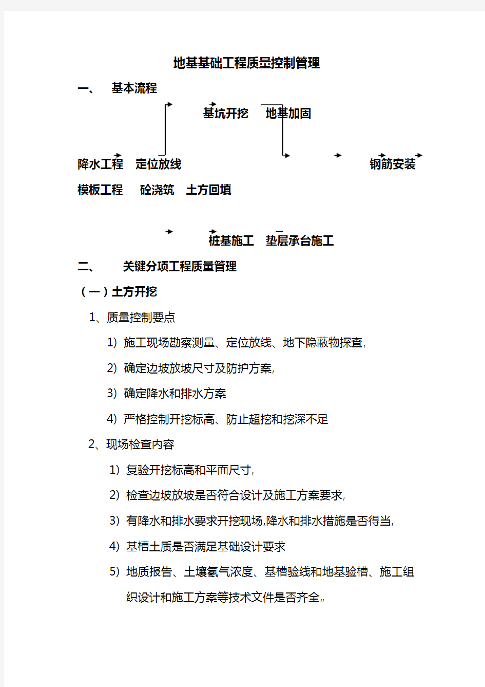 地基基础工程质量控制管理