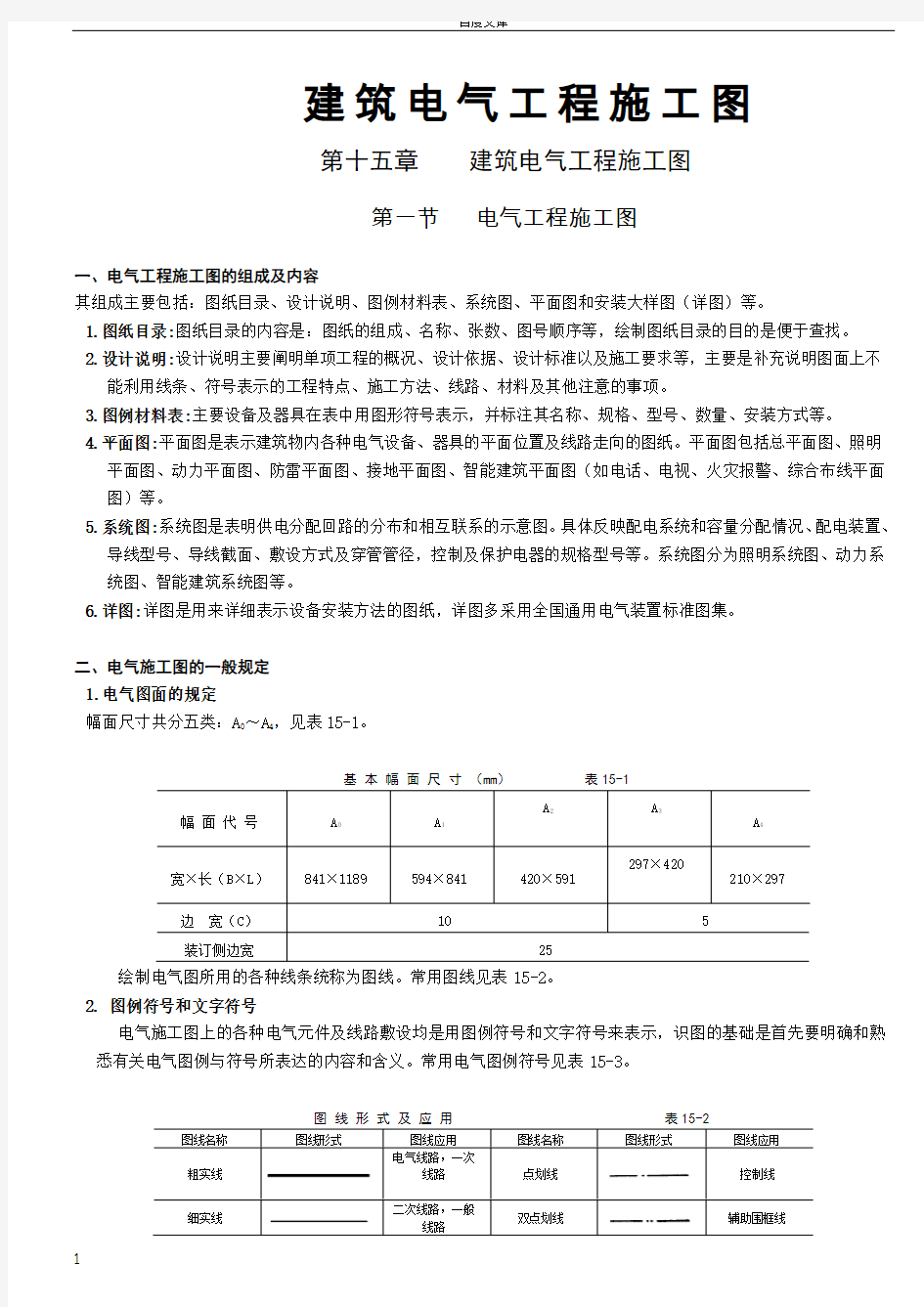 建筑电气施工图实例图解(图例符号含义)汇总