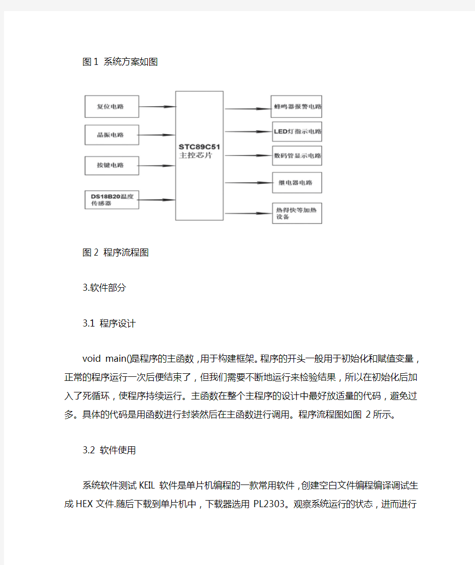 基于51单片机水温控制系统