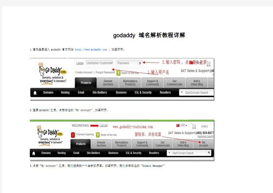 godaddy 域名解析教程详解