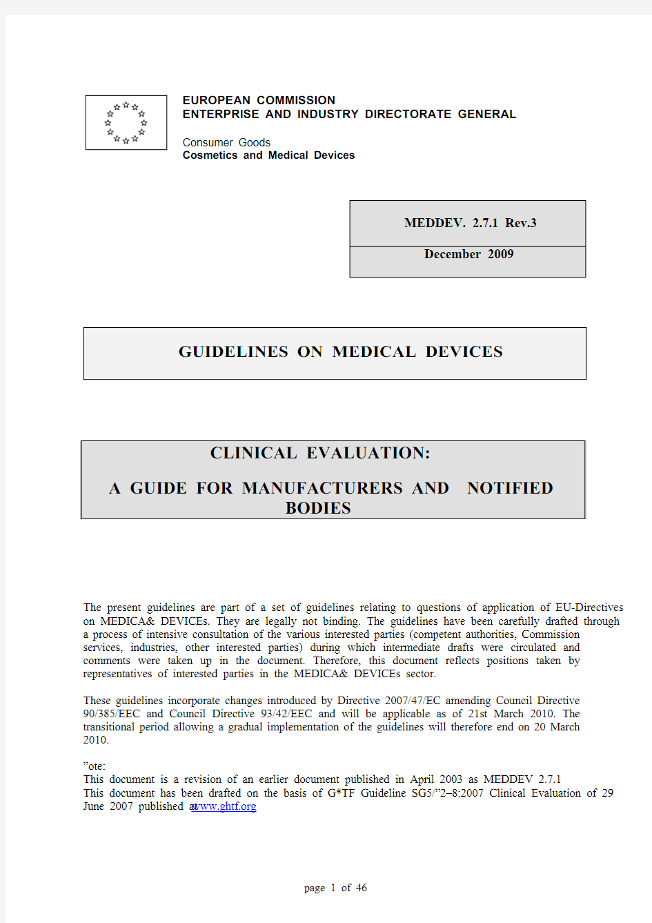 Clinical Evaluation Report Guideline-EU