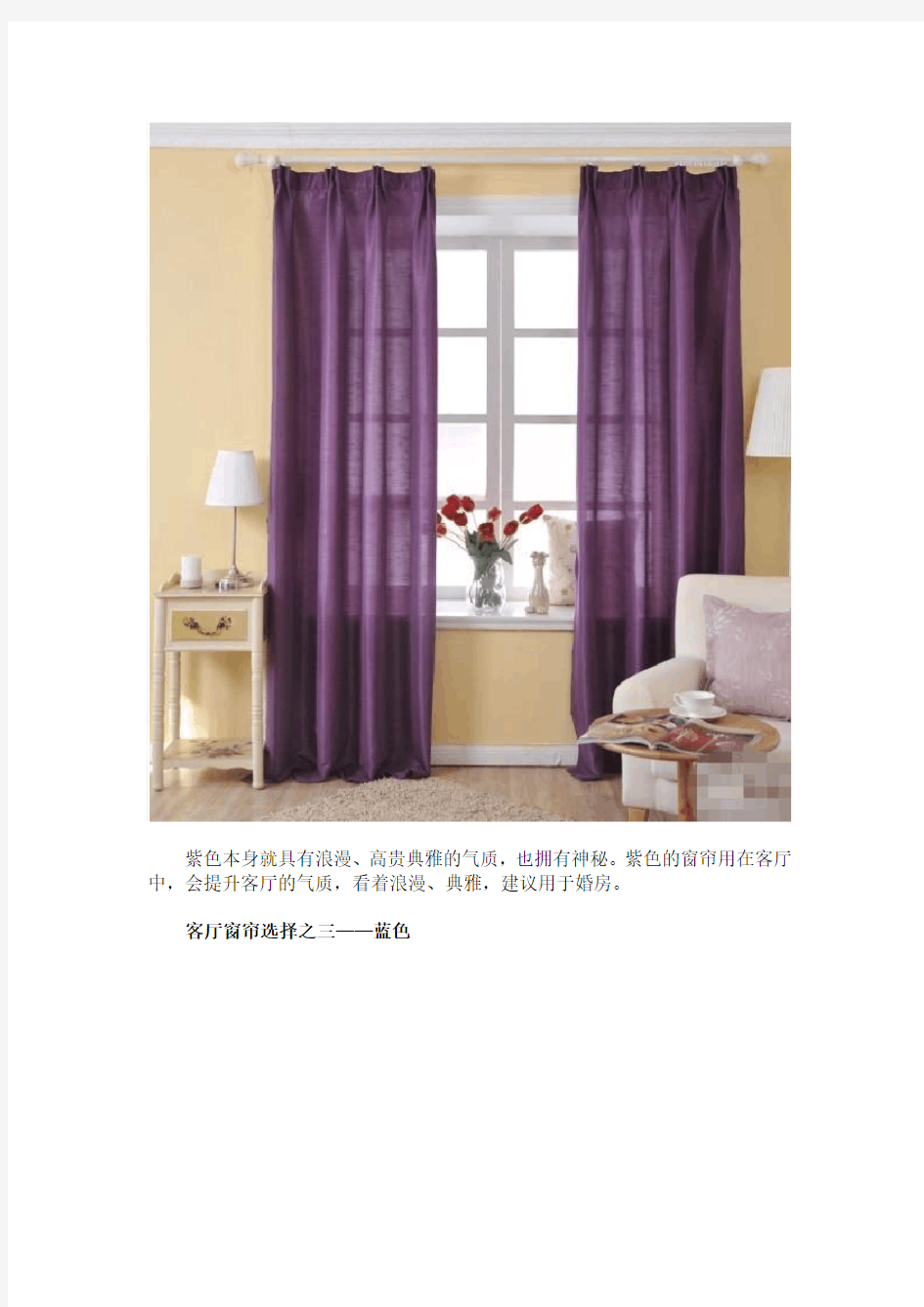 12款客厅窗帘色彩的选择