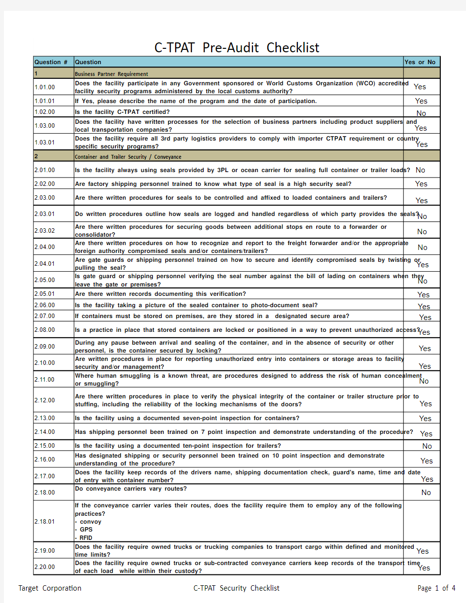 C-TPAT Pre-Audit Checklist.pdf NEW