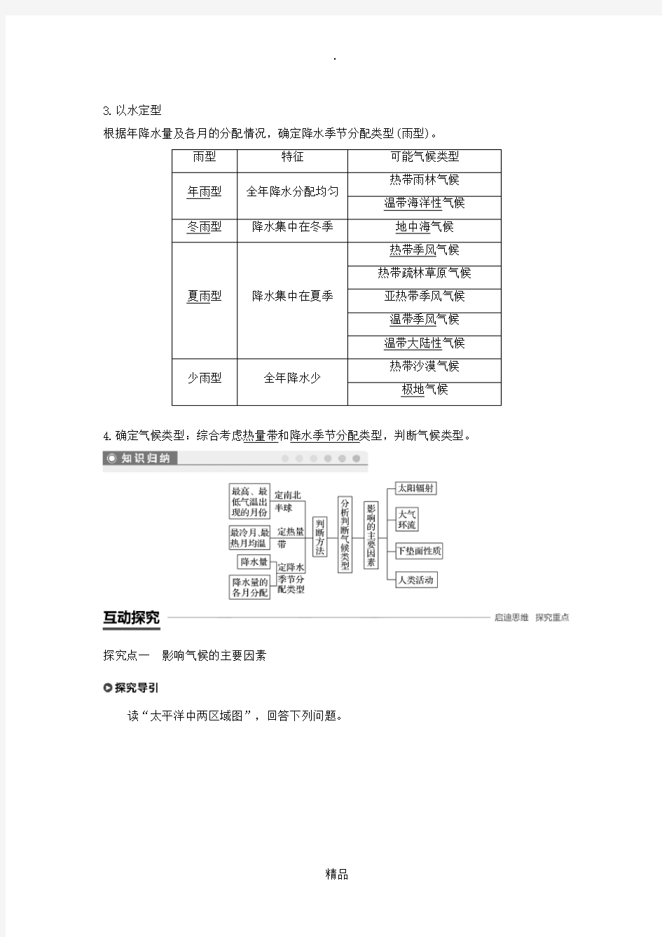 201X-201x版高中地理第二单元从地球圈层看地理环境单元活动分析判断气候类型学案鲁教版必修1 