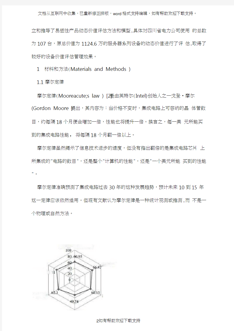 基于摩尔定律和工序能力的企业服务器设备价值评估方法研究