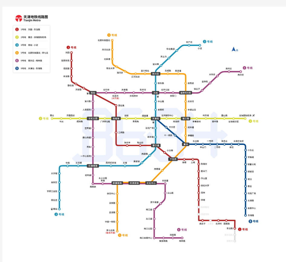 2020天津地铁线路图