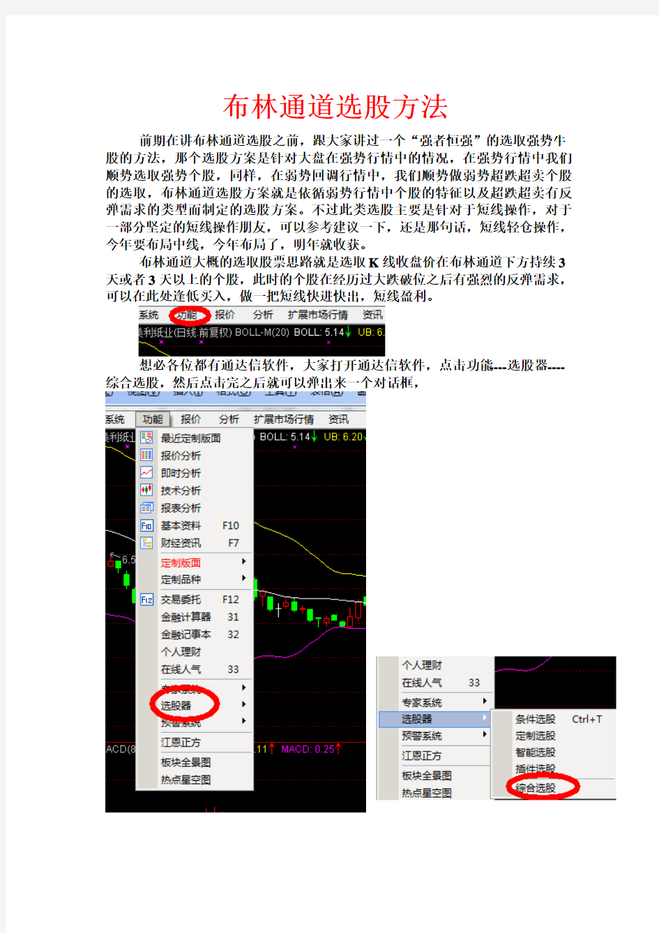 布林通道选股战法