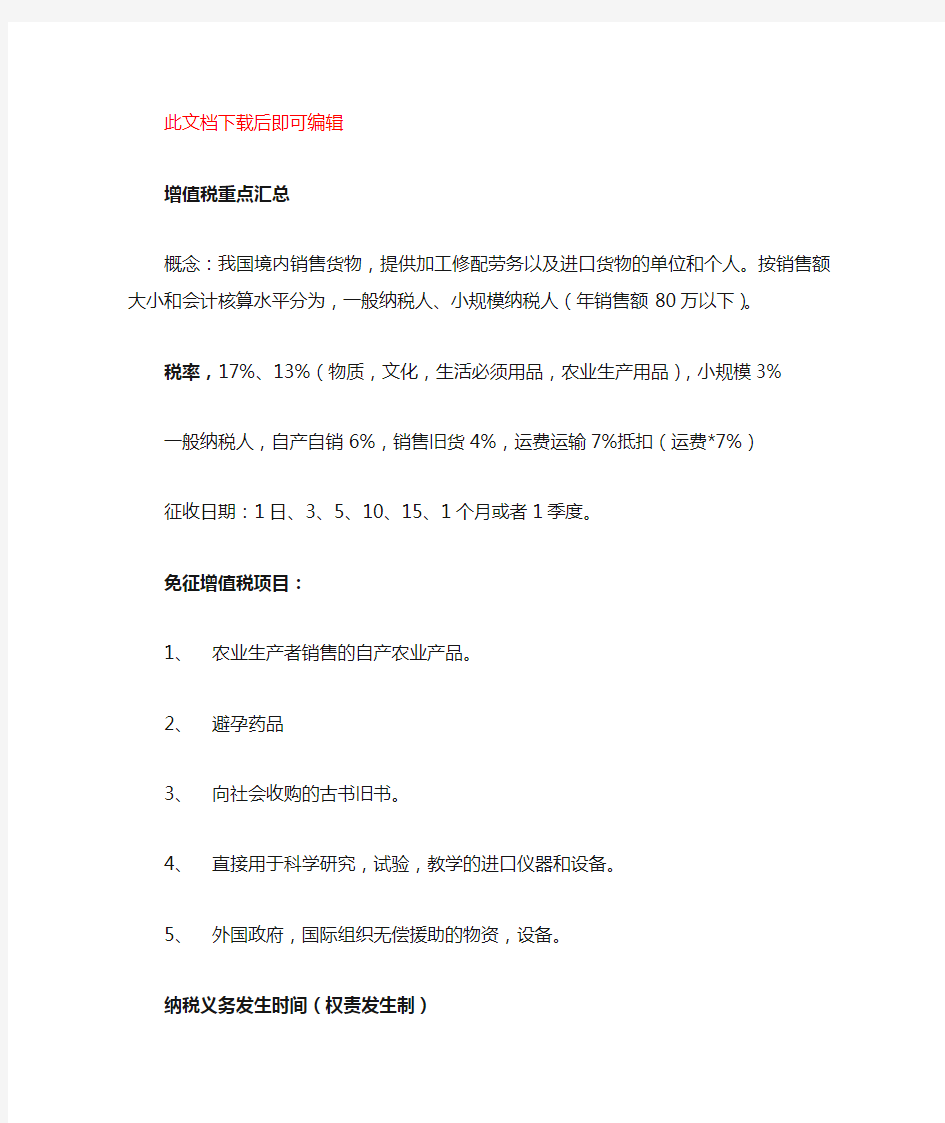 增值税消费税总结与计算公式(完整资料).doc