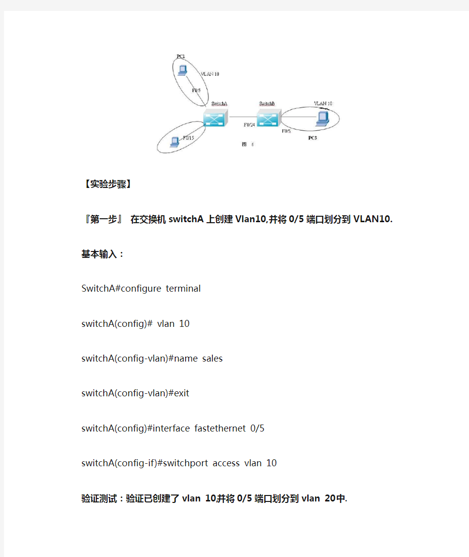 跨交换机实现VLAN通信