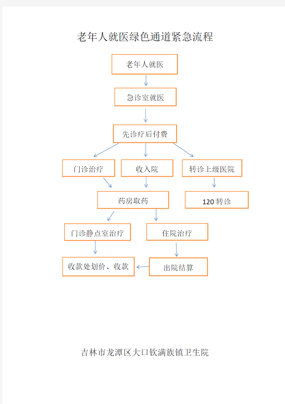 老年人绿色通道紧急流程