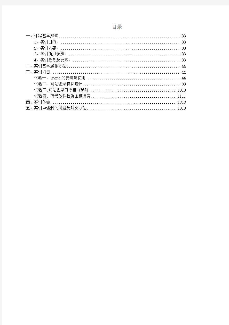 网络安全技术报告书