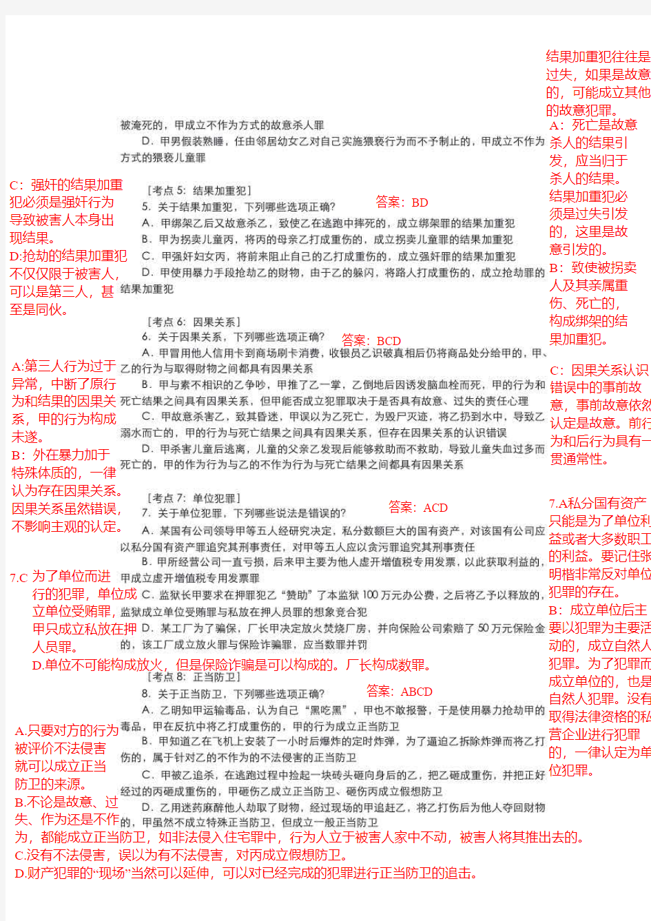 刘凤科刑法40题笔记吐血版