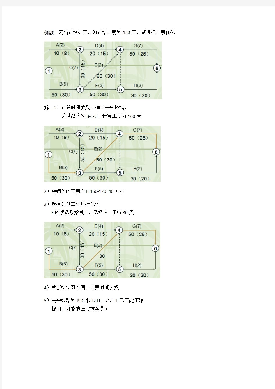 项目管理-例题