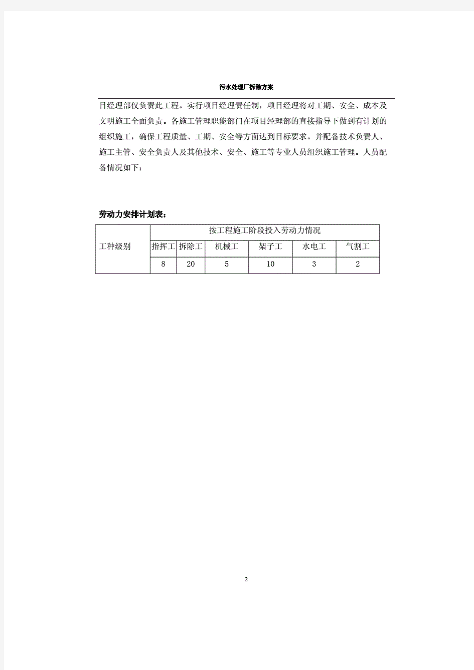 污水处理厂拆除施工方案3