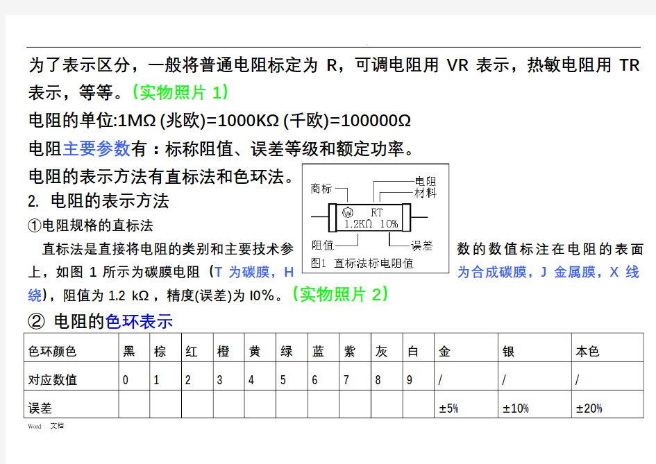 常用电子元件的测量方法总结