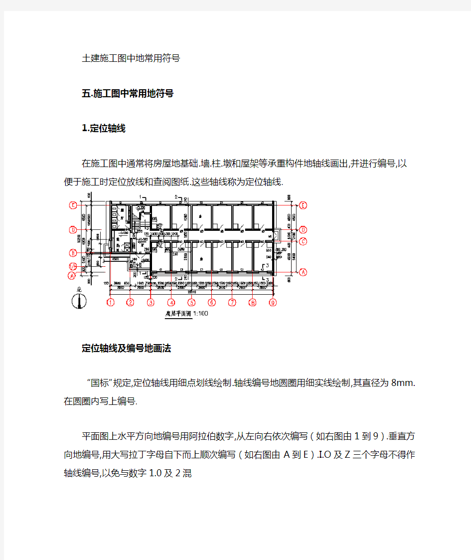 土建施工图中常用符号