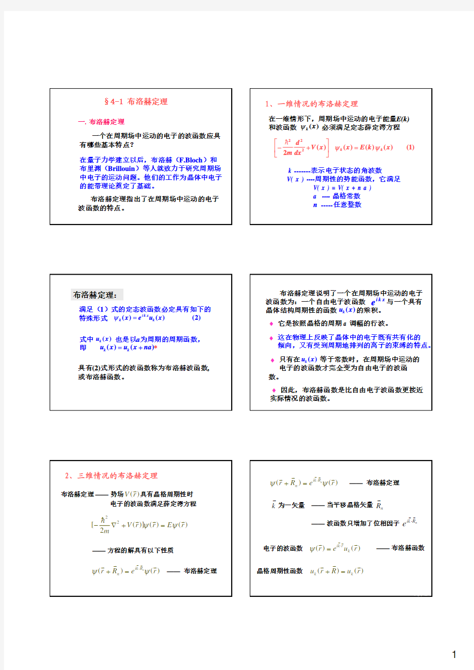 布洛赫定理