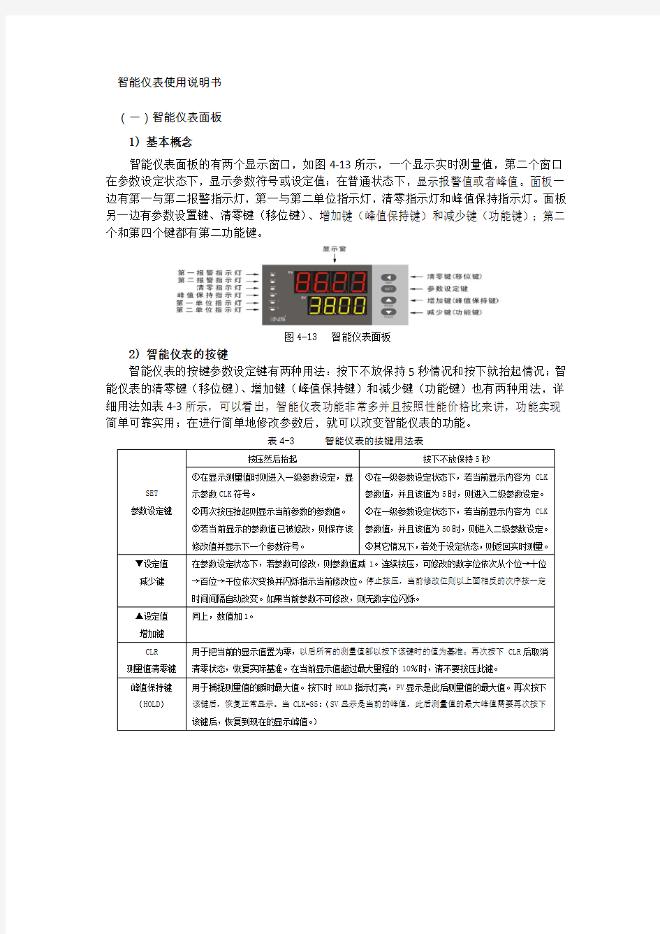 智能仪表使用说明书