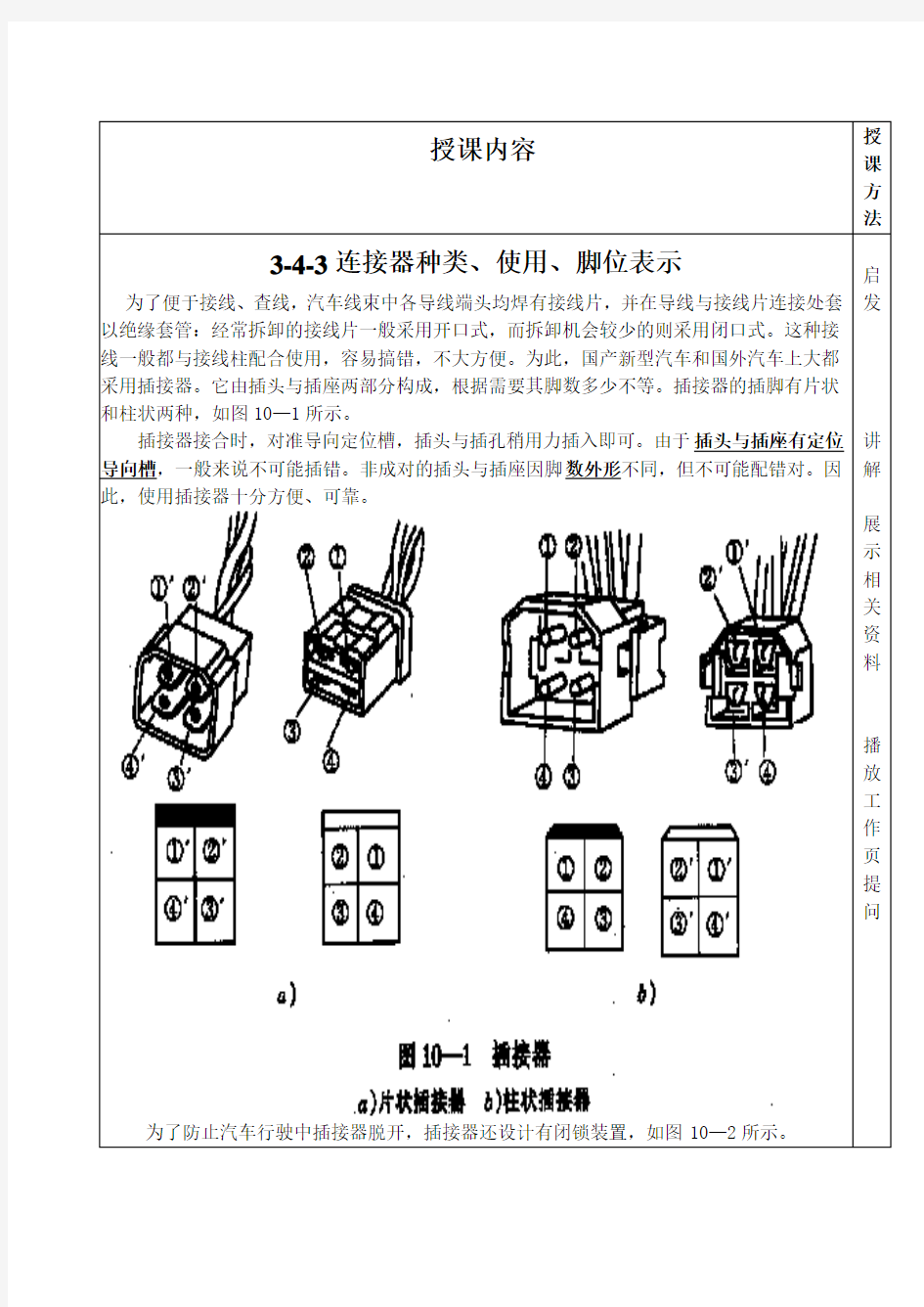 3-4-3连接器种类、使用、脚位表示