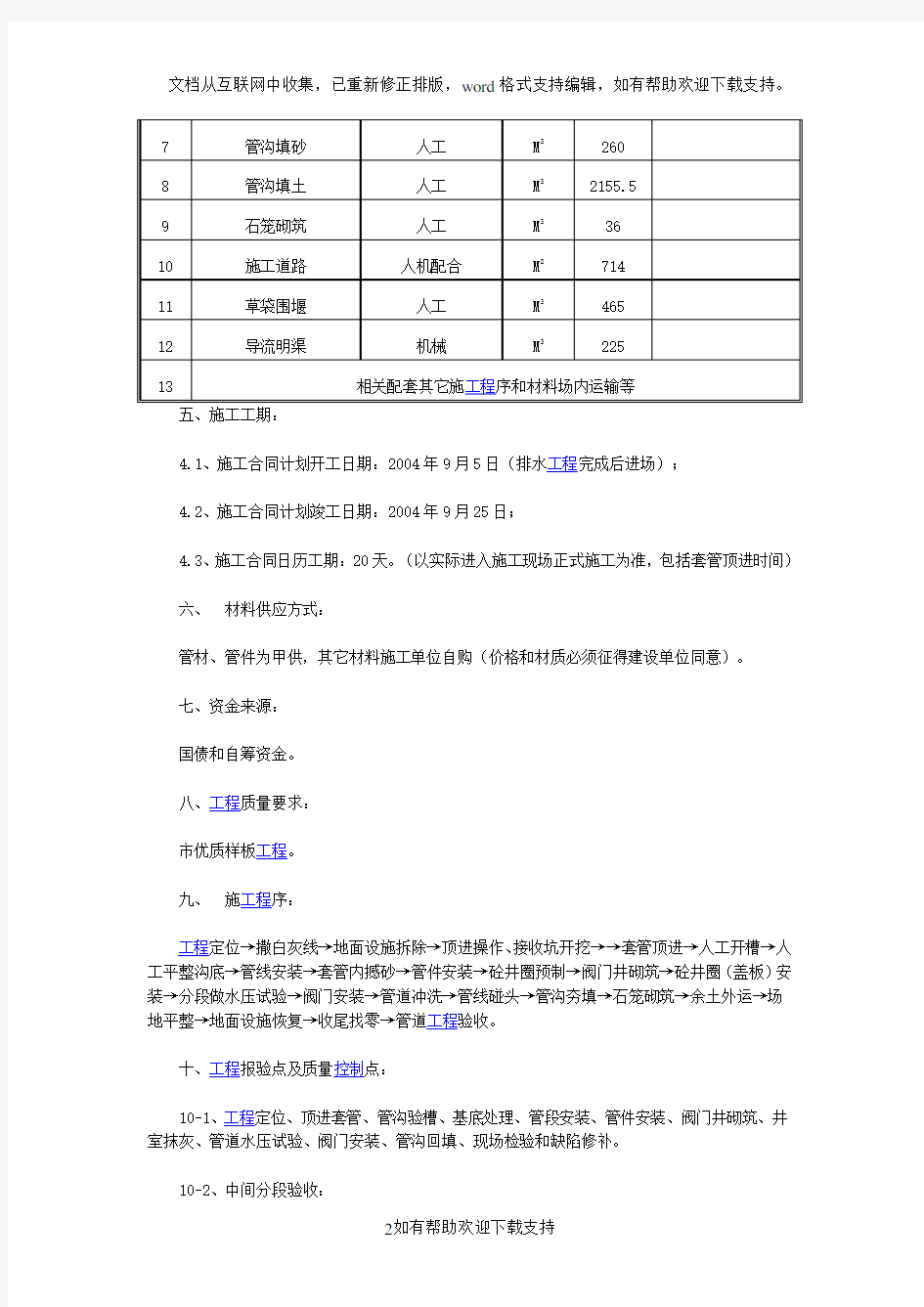 PE管网施工组织设计