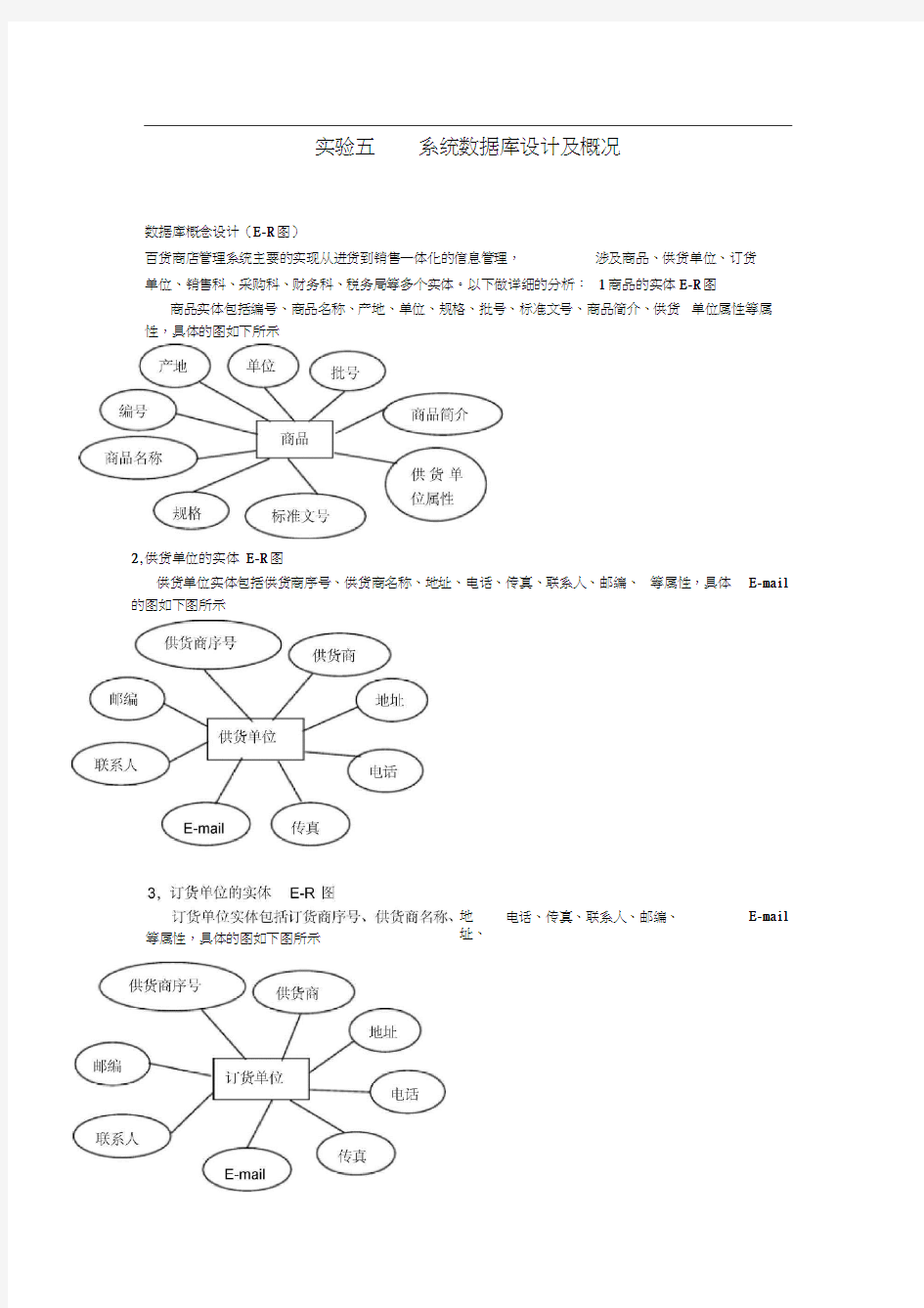 百货商店业务管理信息系统数据库设计