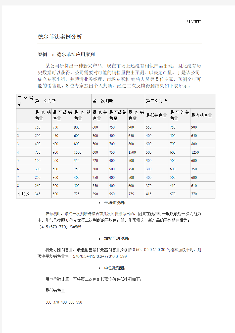 德尔菲法案例分析