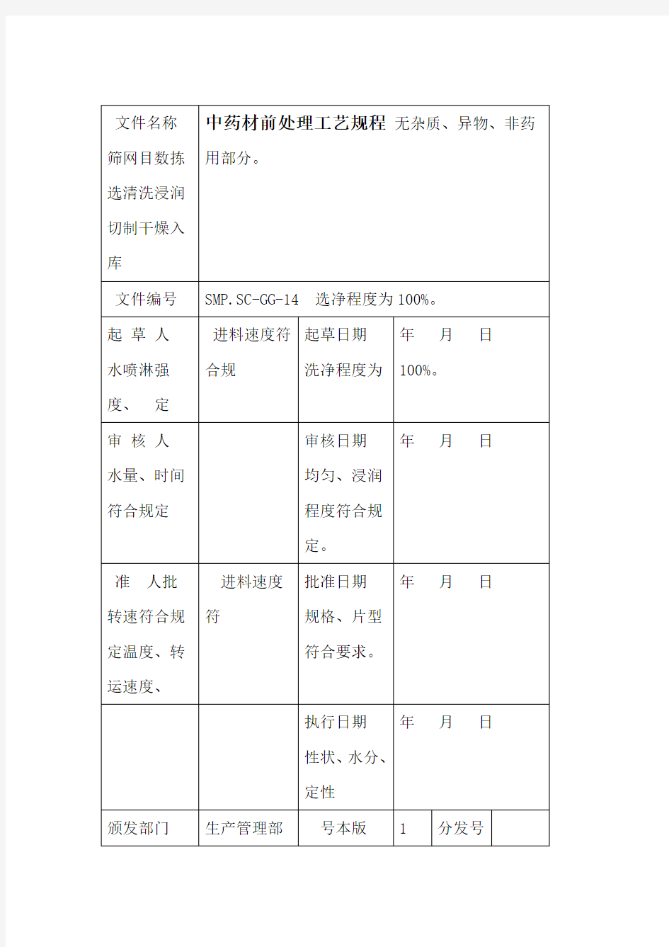 方大中药材前处理工艺要求