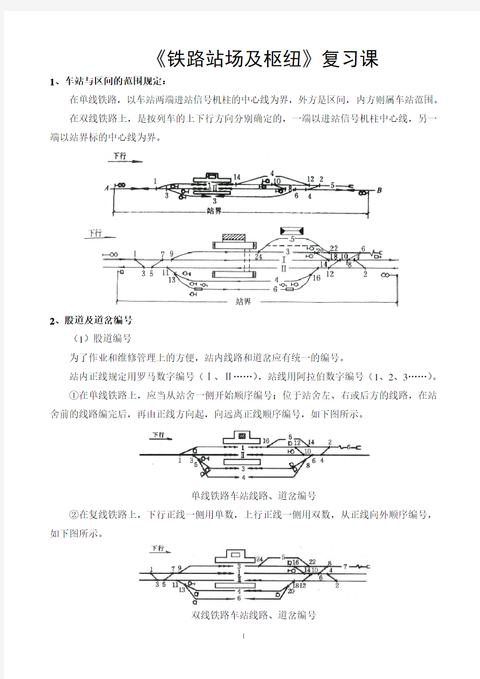 站场期末复习2019.6