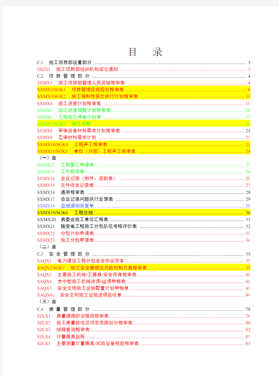 2016新版施工项目部标准化工作手册