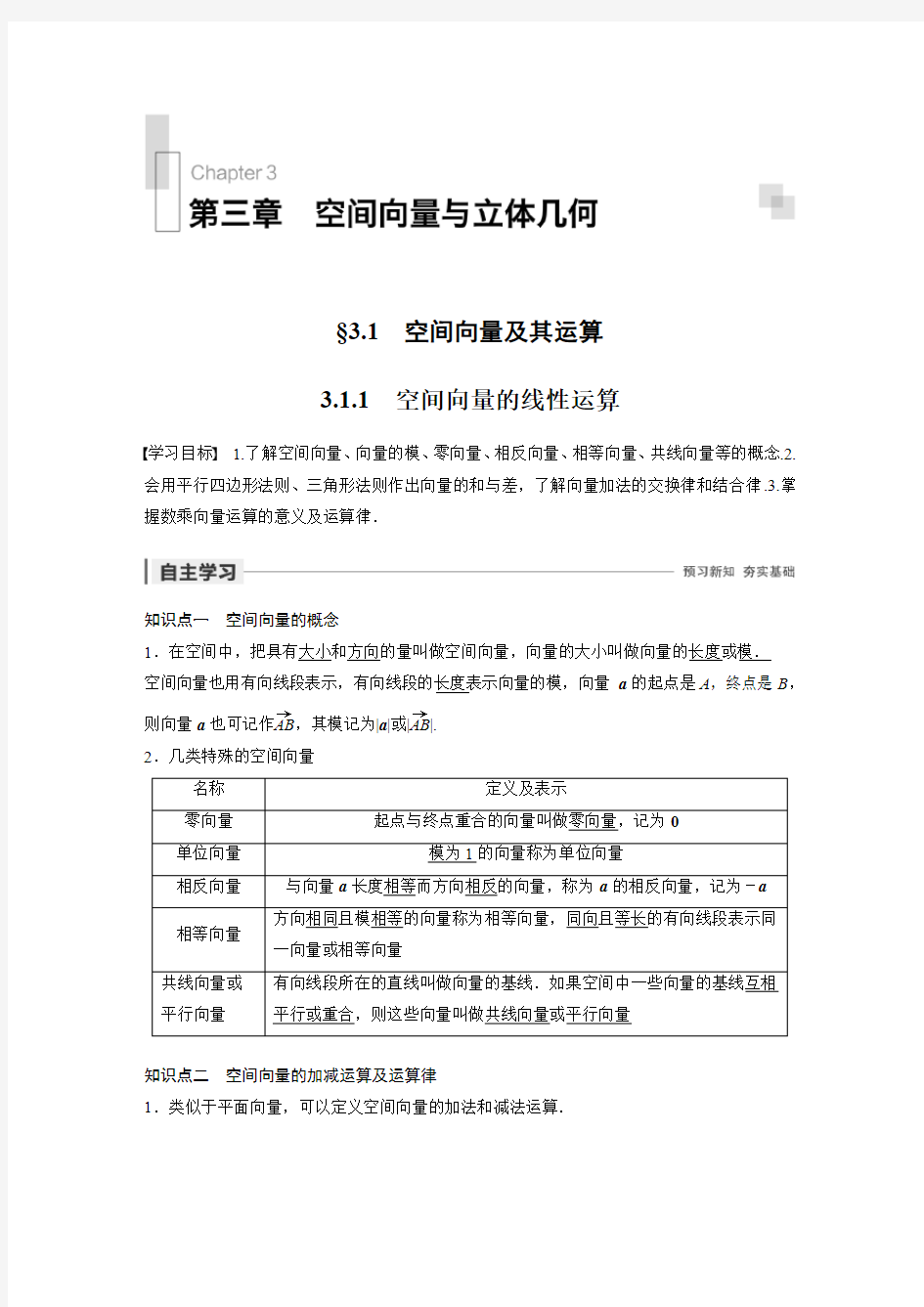 高中数学空间向量及其运算题库