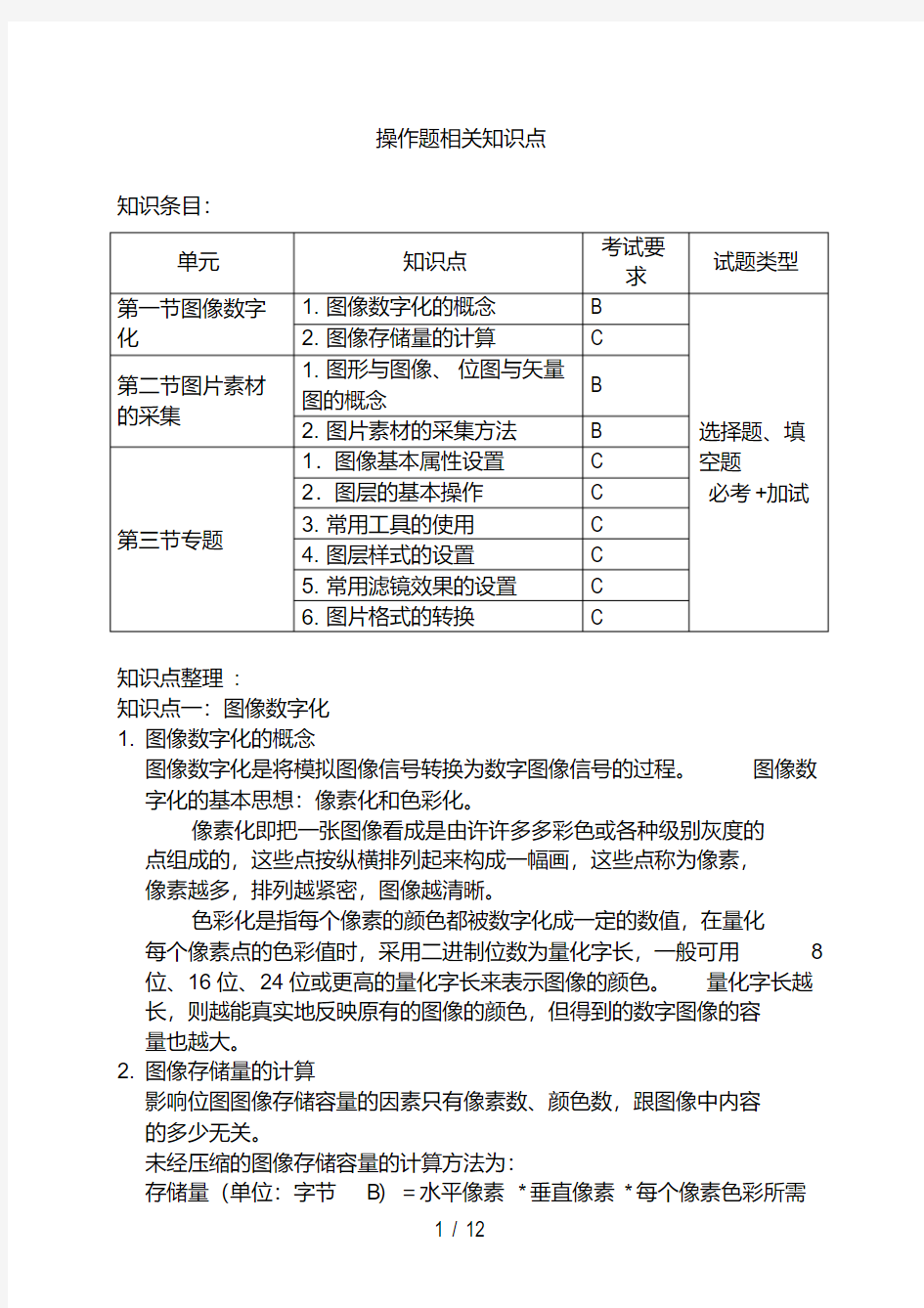 Photoshop图像处理知识点整理