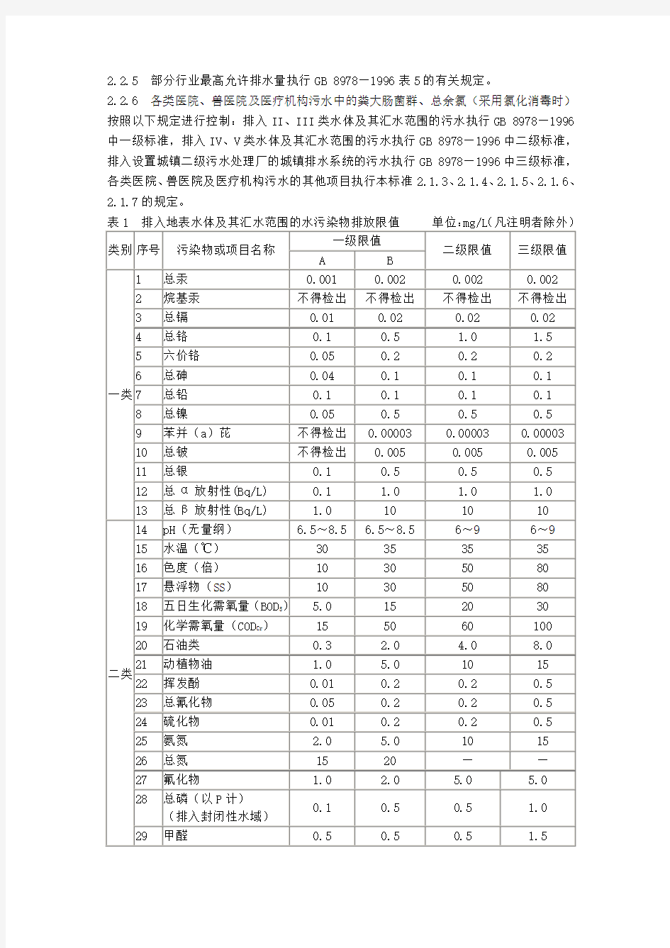 北京污水排放标准DB11307—2005