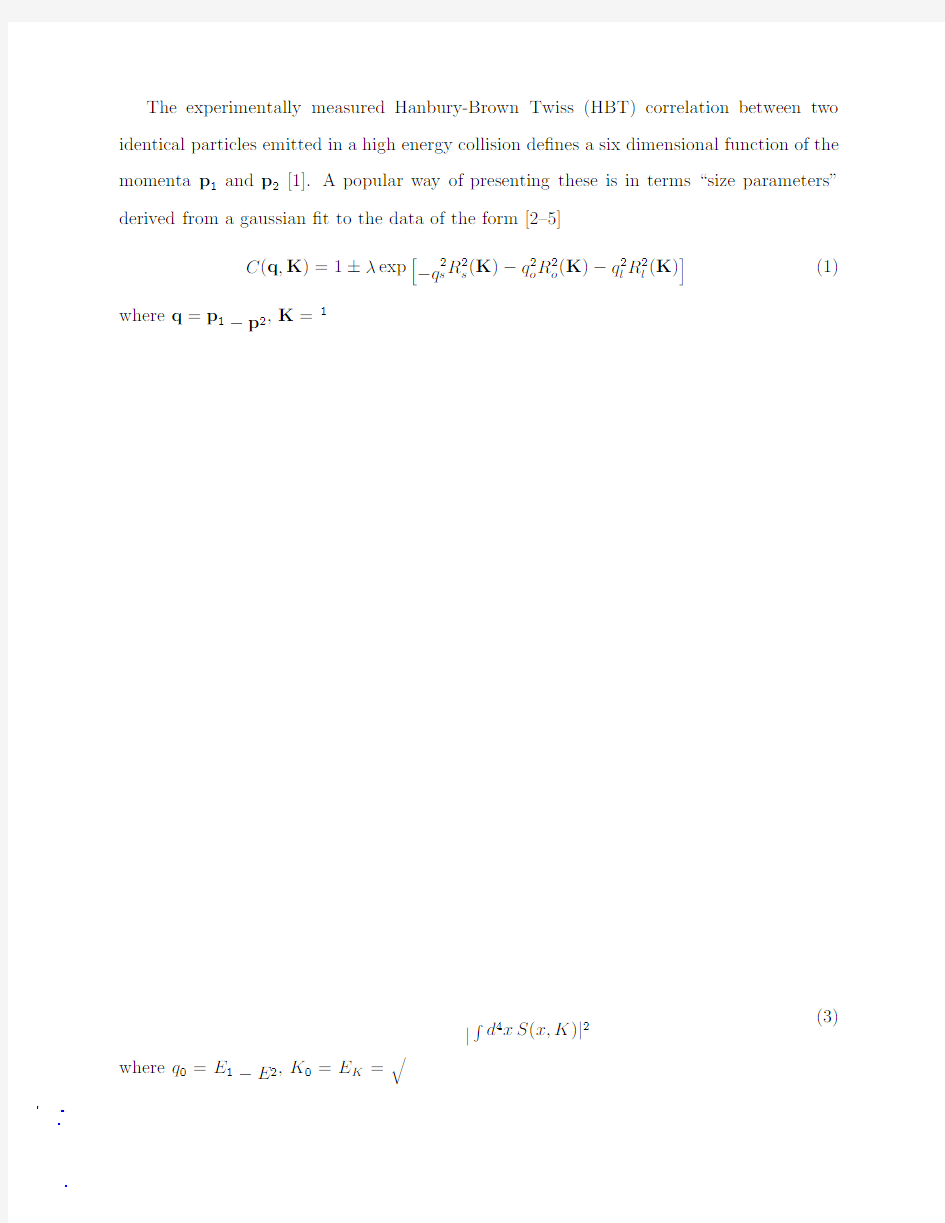 A new cross term in the two-particle Hanbury-Brown-Twiss correlation function