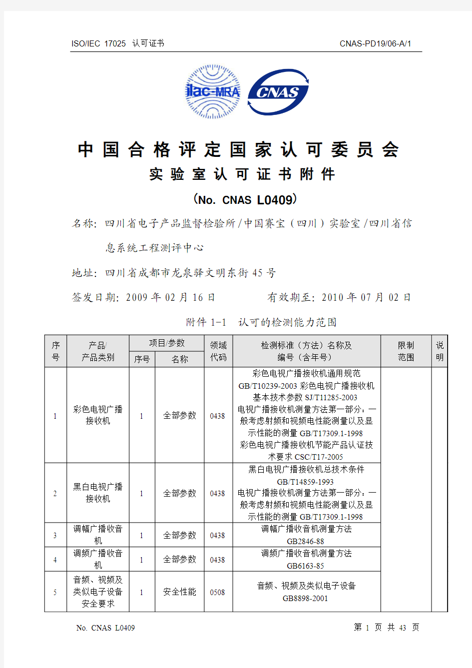 中国合格评定国家认可委员会