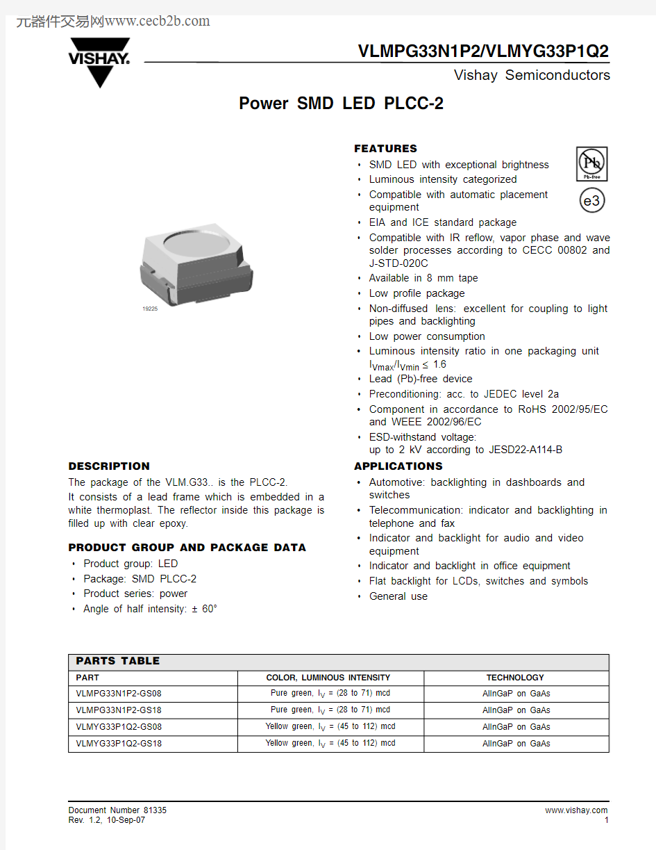 VLMPG33N1P2-GS18中文资料