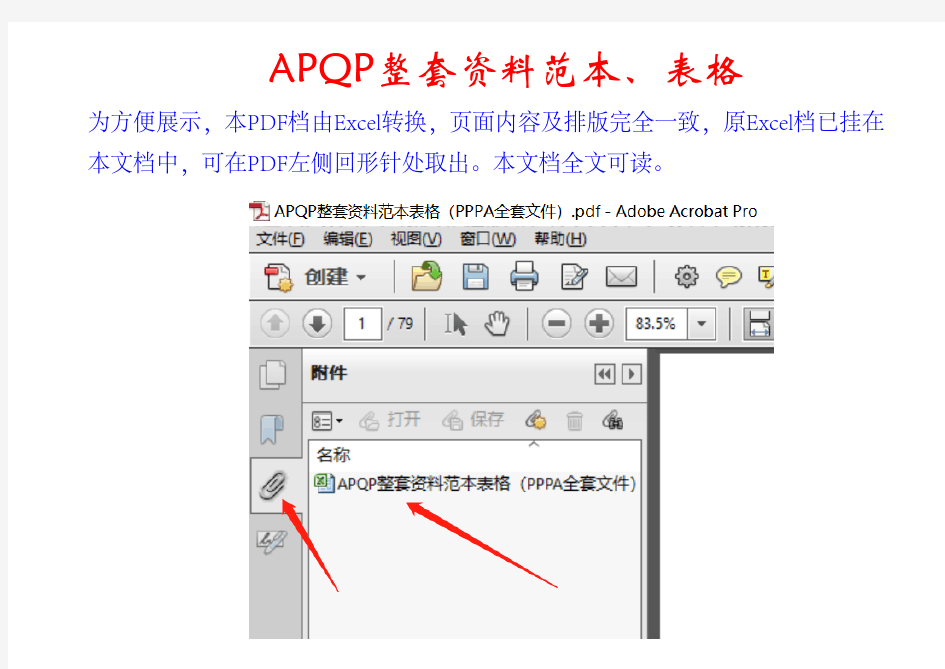 APQP整套资料范本表格(PPPA全套可编辑文件)