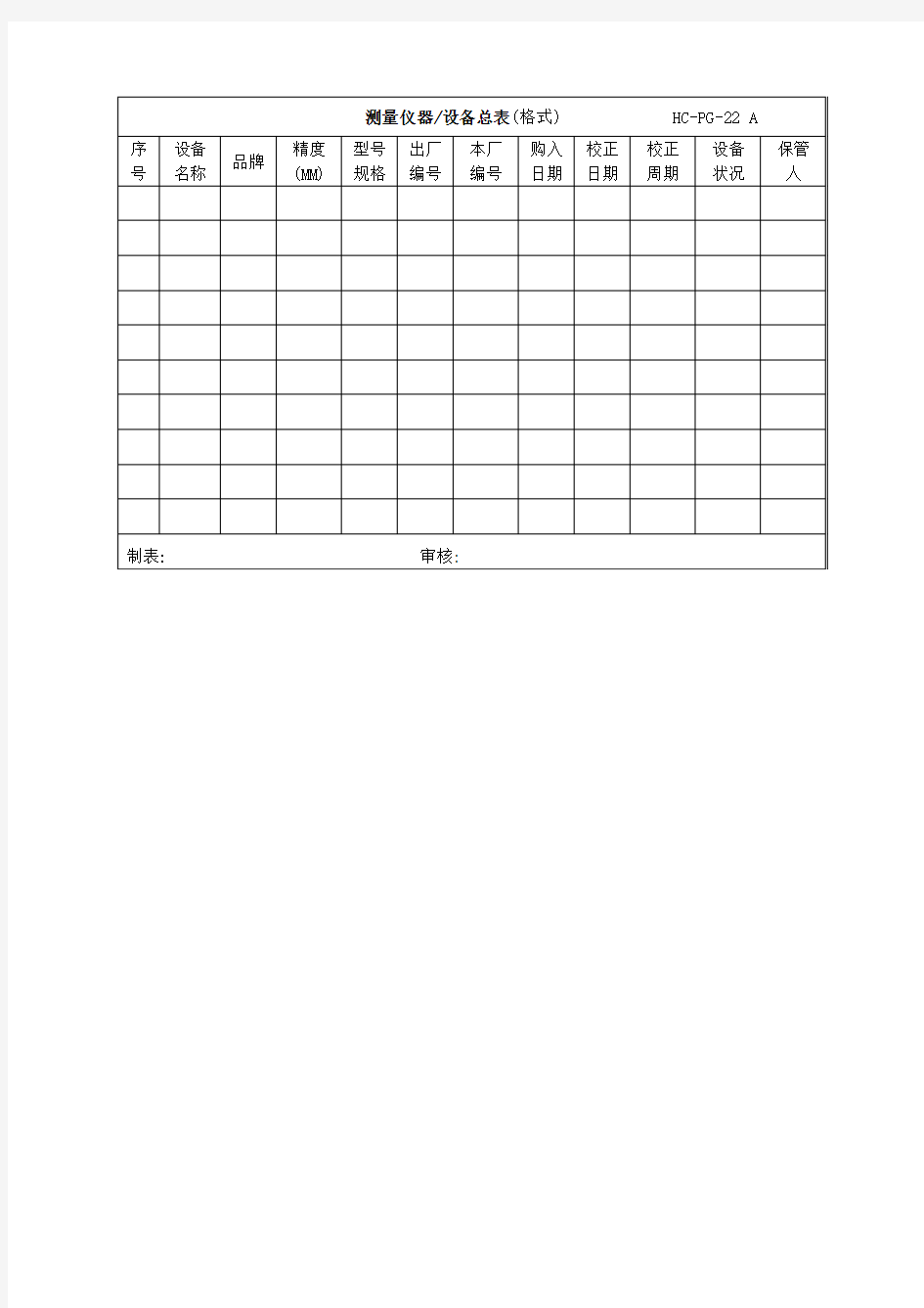 47.测量仪器设备总表