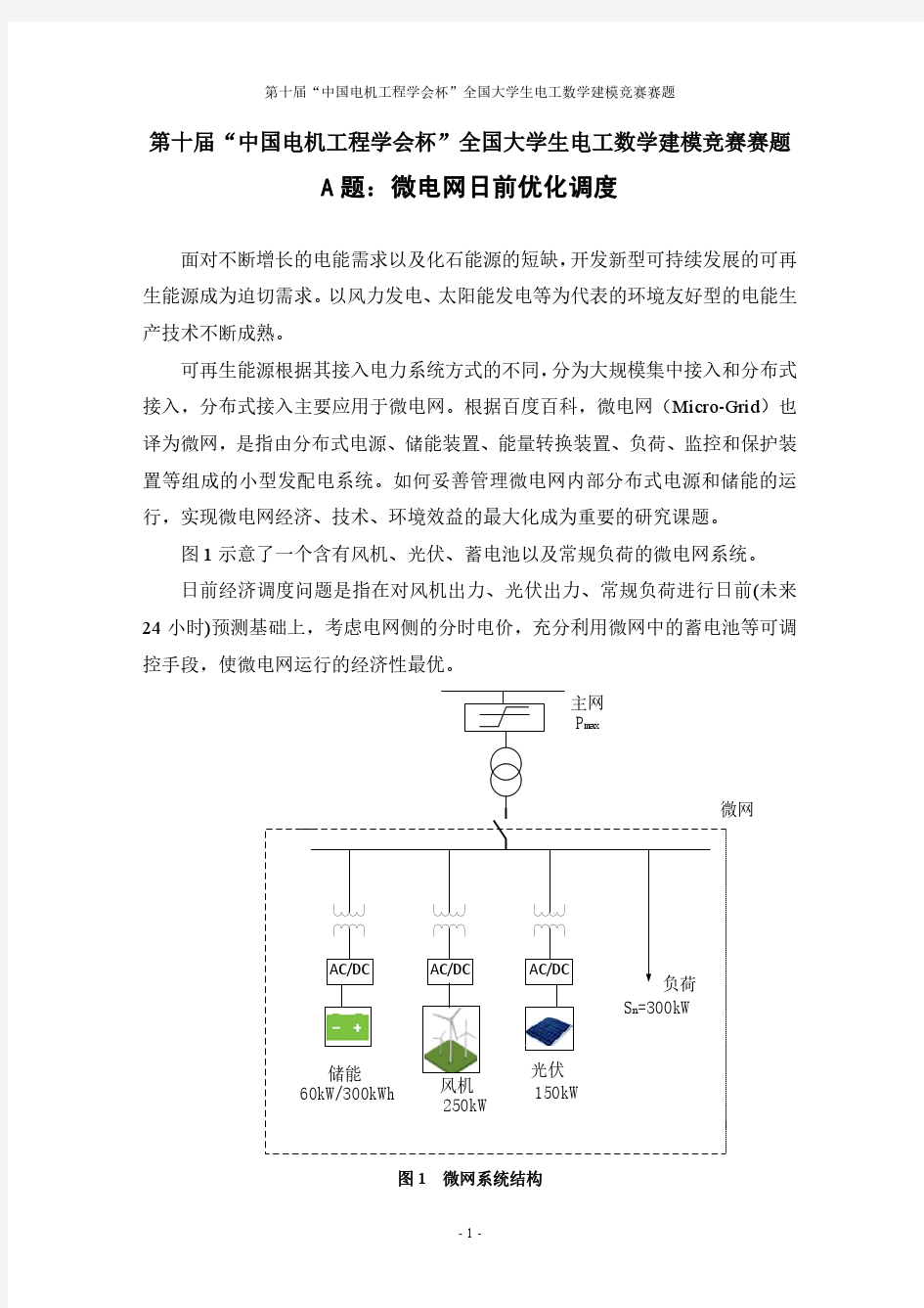 微电网日前优化调度