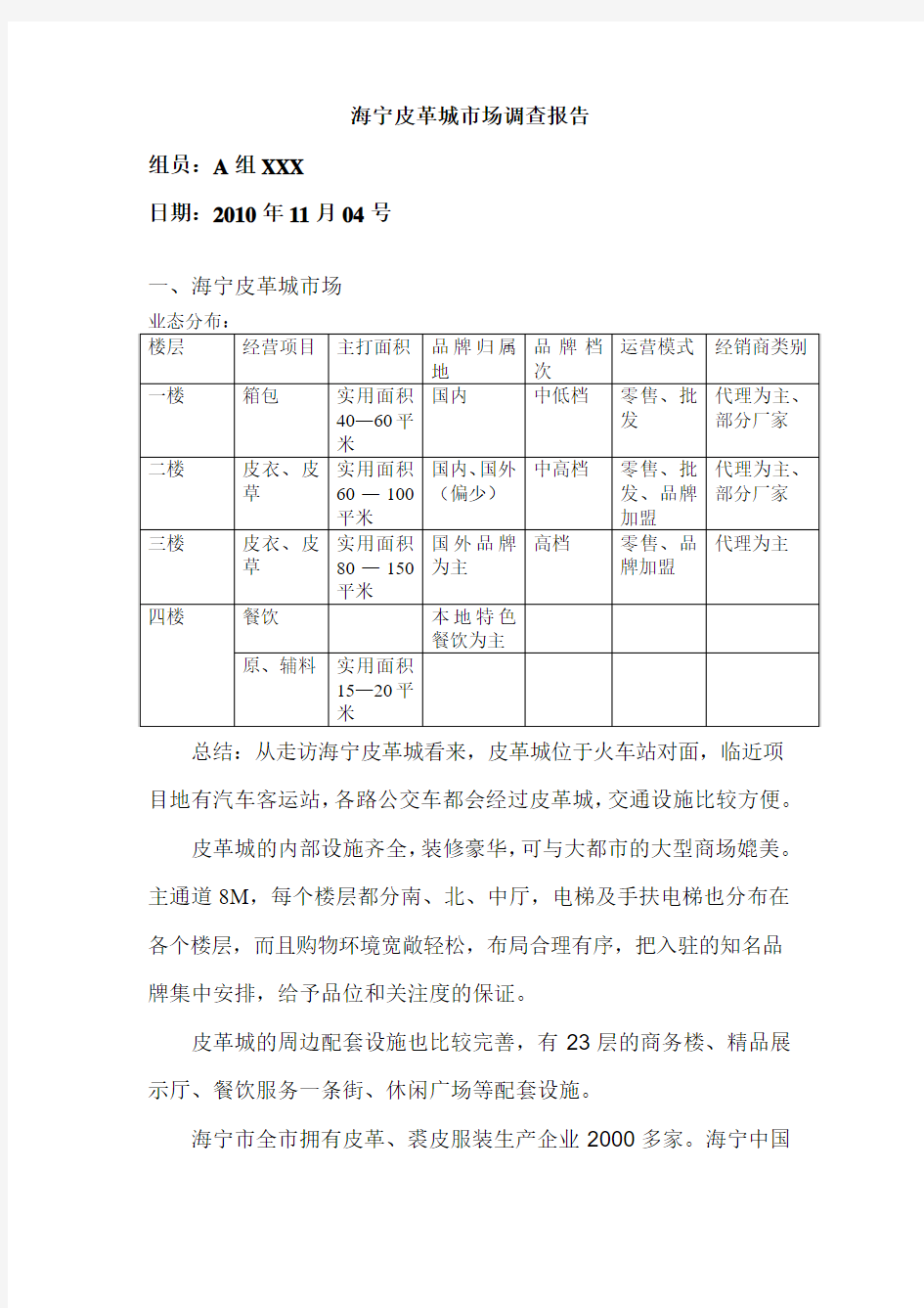 海宁皮革城市场调查报告11.8