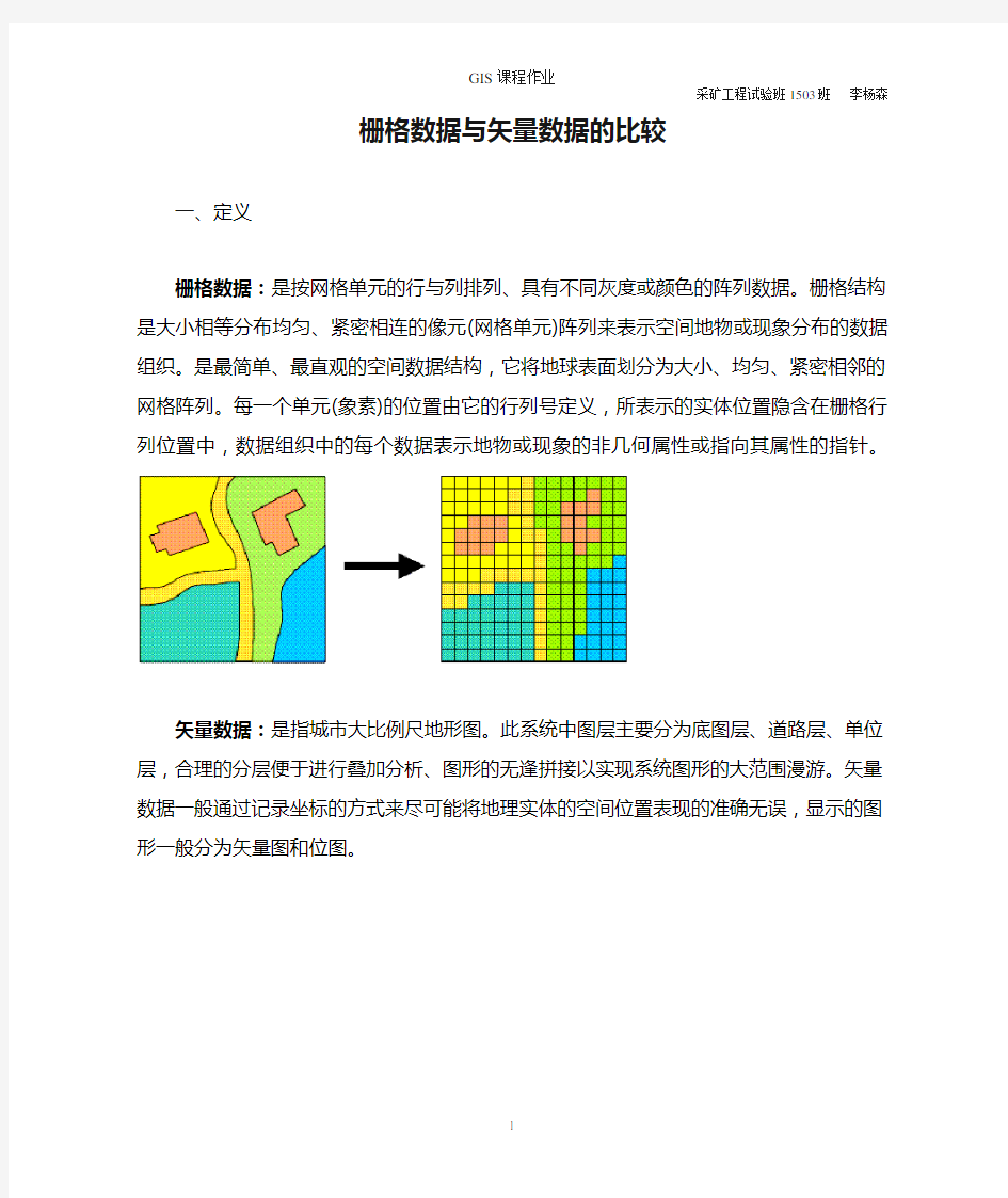 栅格数据与矢量数据的比较