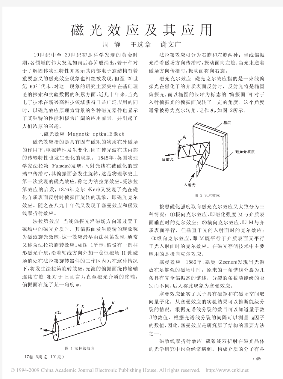 磁光效应及其应用