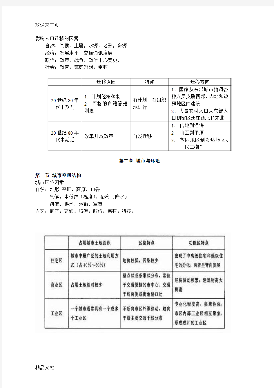 (2020年编辑)高中地理必修二知识点归纳