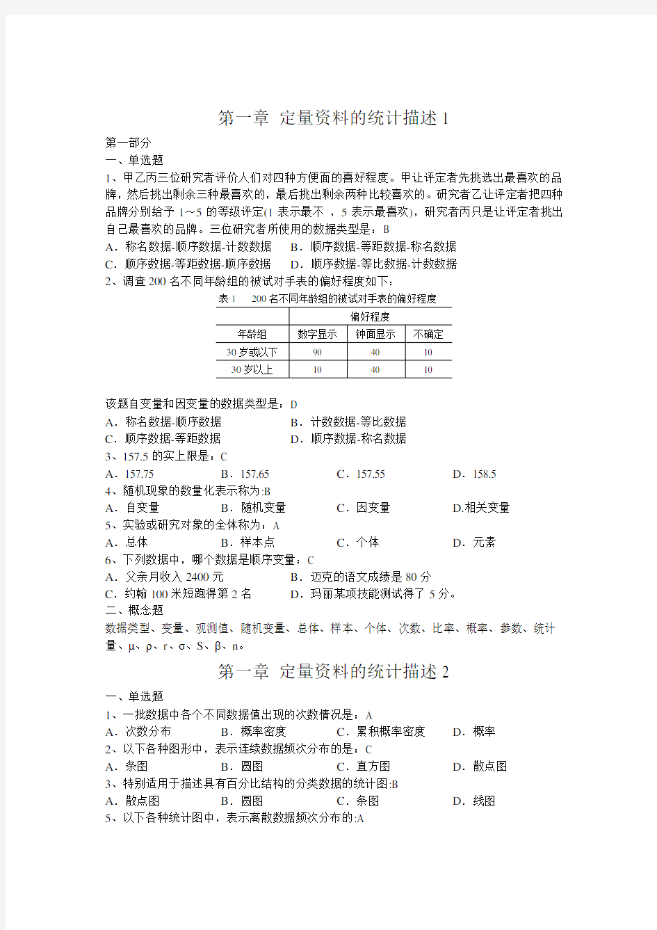 统计学基础练习题库及参考答案