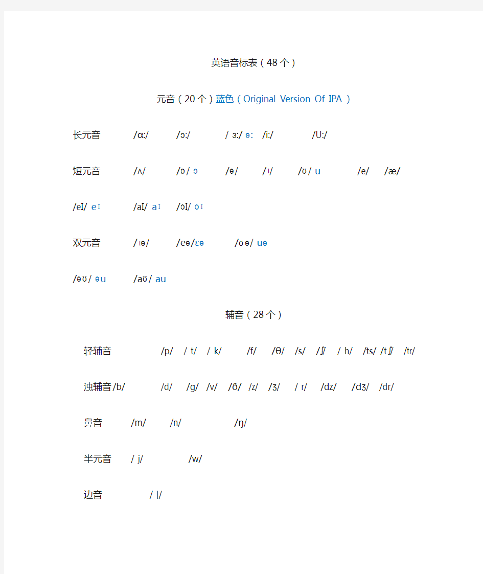 英语音标学习资料整理