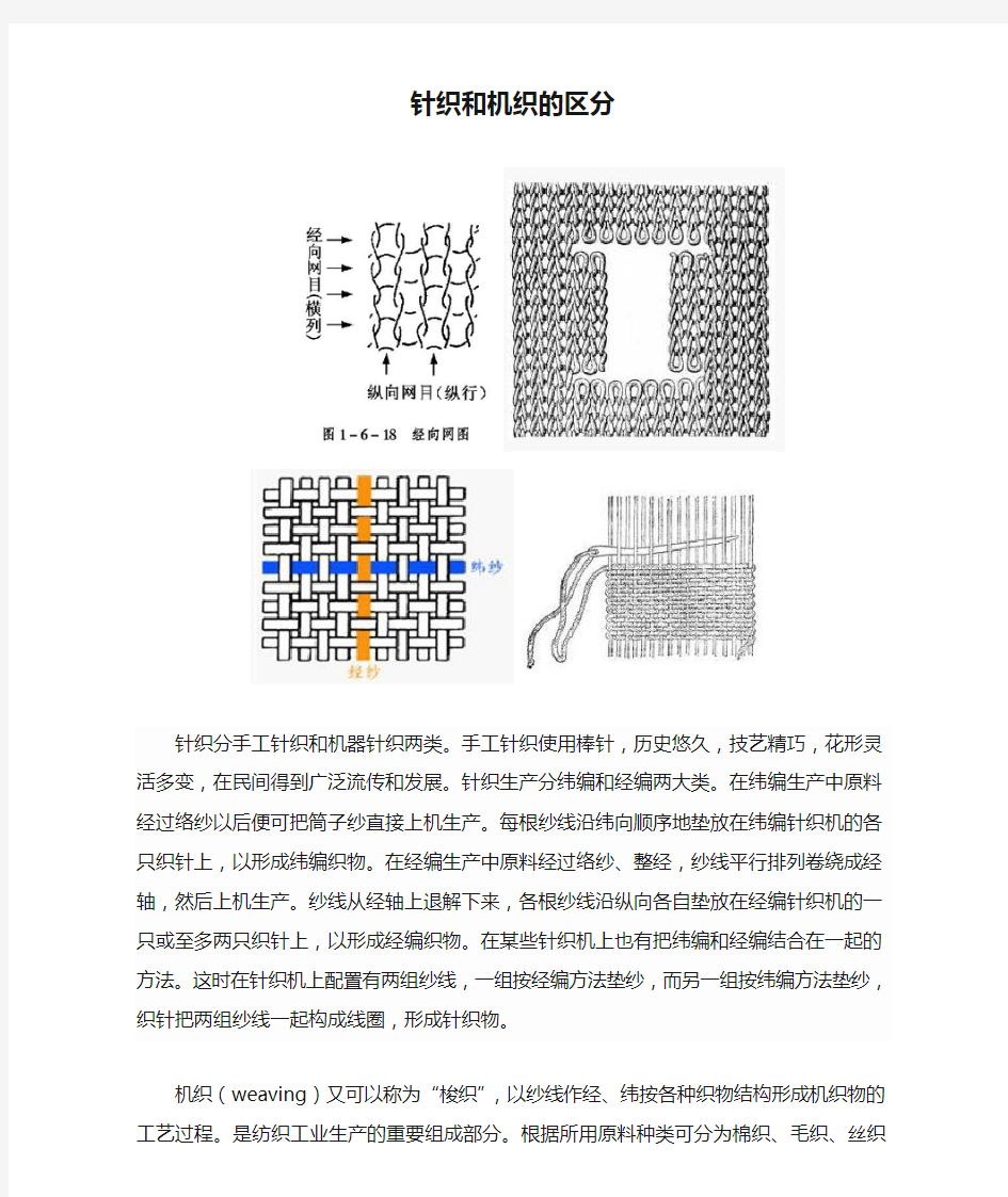 针织和机织的区分