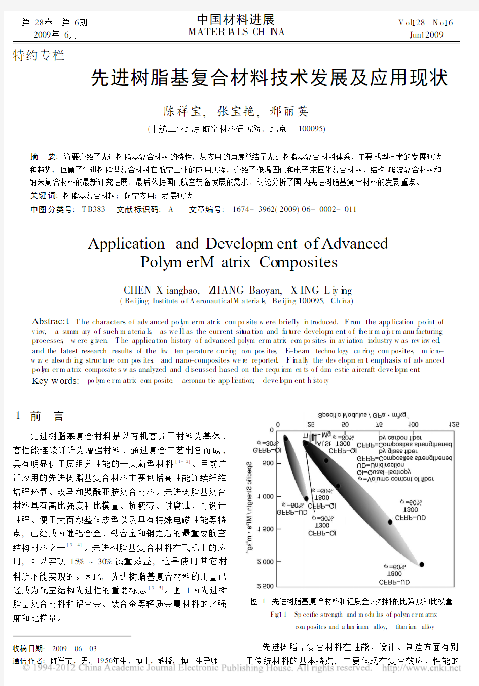 先进树脂基复合材料技术发展及应用现状