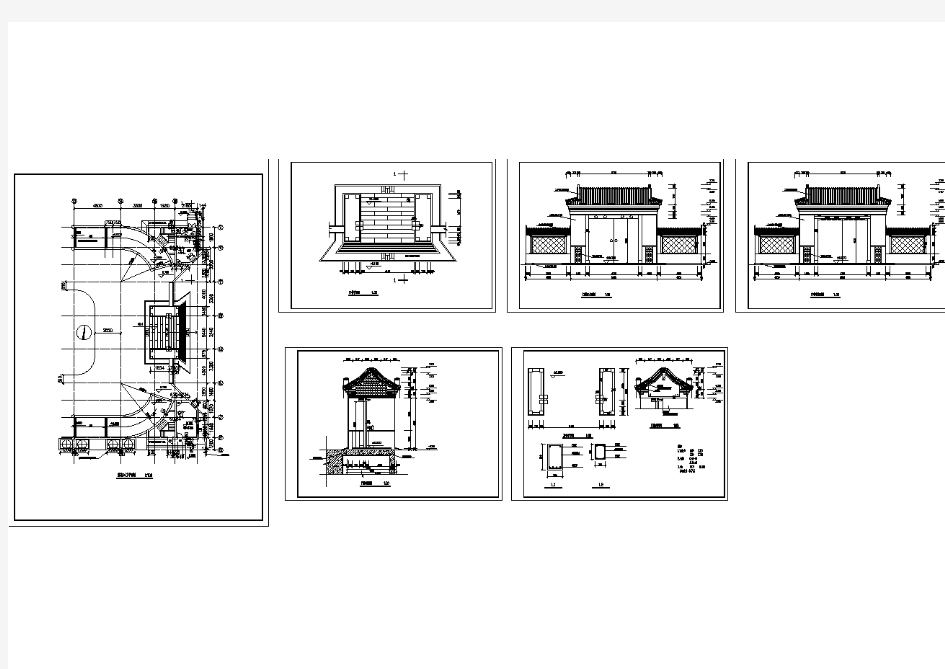 某古建大门全套建筑CAD设计施工图纸